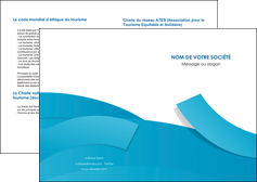 exemple depliant 2 volets  4 pages  bleu bleu pastel fond bleu pastel MLIGBE57184