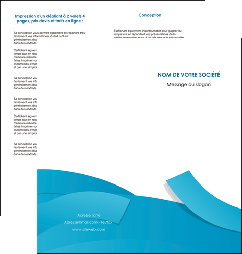 faire modele a imprimer depliant 2 volets  4 pages  bleu bleu pastel fond bleu pastel MLGI57206