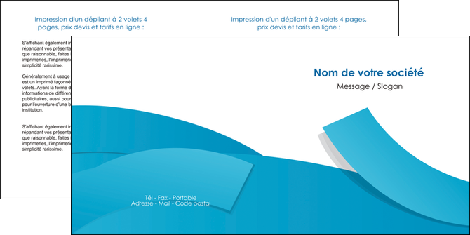 creation graphique en ligne depliant 2 volets  4 pages  bleu bleu pastel fond bleu pastel MLGI57208