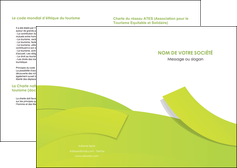 faire depliant 2 volets  4 pages  espaces verts vert vert pastel colore MLIGBE57236