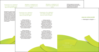 impression depliant 4 volets  8 pages  espaces verts vert vert pastel colore MLIGBE57276