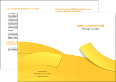 imprimerie depliant 2 volets  4 pages  jaune fond colore fond jaune MLGI57340