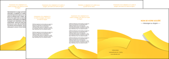 maquette en ligne a personnaliser depliant 4 volets  8 pages  jaune fond colore fond jaune MLGI57376