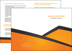 imprimer depliant 2 volets  4 pages  orange fond orange colore MLIG57626