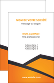 faire modele a imprimer carte de visite orange fond orange colore MLGI57630