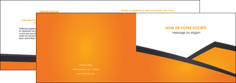 cree depliant 2 volets  4 pages  orange fond orange colore MLIG57636