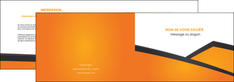 cree depliant 2 volets  4 pages  orange fond orange colore MLIG57638