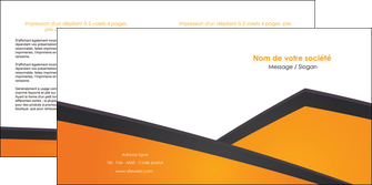 imprimer depliant 2 volets  4 pages  orange fond orange colore MLIG57650
