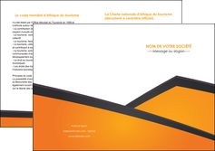 imprimerie depliant 2 volets  4 pages  orange fond orange colore MLIG57660
