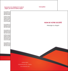 personnaliser modele de depliant 2 volets  4 pages  orange rouge orange colore MLIGCH57762