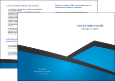 creation graphique en ligne depliant 2 volets  4 pages  bleu fond bleu couleurs froides MIF57852