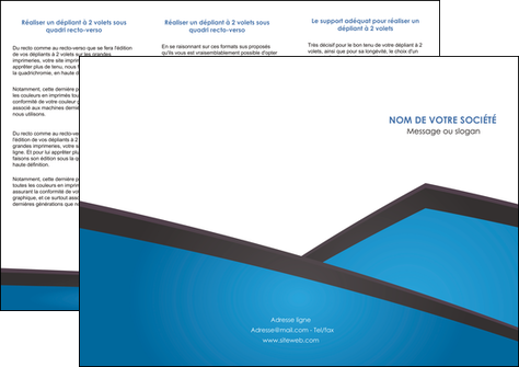 personnaliser maquette depliant 3 volets  6 pages  bleu fond bleu couleurs froides MFLUOO57872