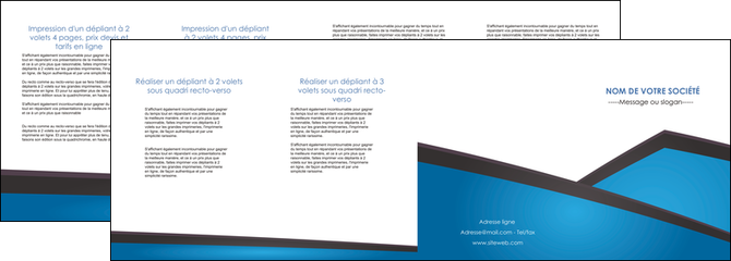 imprimerie depliant 4 volets  8 pages  bleu fond bleu couleurs froides MFLUOO57890