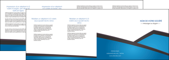 imprimerie depliant 4 volets  8 pages  bleu fond bleu couleurs froides MIF57890