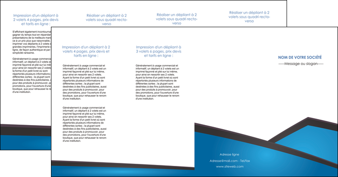 faire depliant 4 volets  8 pages  bleu fond bleu couleurs froides MFLUOO57894