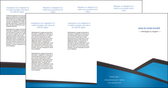 faire depliant 4 volets  8 pages  bleu fond bleu couleurs froides MIF57894