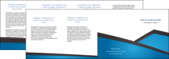 imprimerie depliant 4 volets  8 pages  bleu fond bleu couleurs froides MIF57896