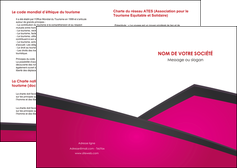 maquette en ligne a personnaliser depliant 2 volets  4 pages  fuchsia gris fond fuchsia MIFLU57904