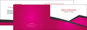 maquette en ligne a personnaliser depliant 2 volets  4 pages  fuchsia gris fond fuchsia MIFLU57914