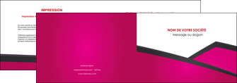 imprimerie depliant 2 volets  4 pages  fuchsia gris fond fuchsia MIFLU57916