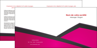 exemple depliant 2 volets  4 pages  fuchsia gris fond fuchsia MIFLU57928