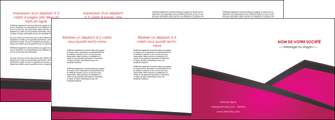maquette en ligne a personnaliser depliant 4 volets  8 pages  fuchsia gris fond fuchsia MIFLU57942