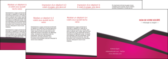 imprimer depliant 4 volets  8 pages  fuchsia gris fond fuchsia MIFLU57948