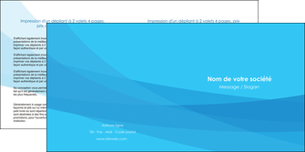 imprimer depliant 2 volets  4 pages  web design bleu bleu pastel couleurs froides MLIGBE57980