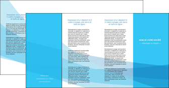 exemple depliant 4 volets  8 pages  web design bleu bleu pastel couleurs froides MLIGBE57998