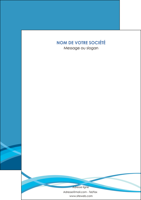 realiser flyers bleu couleurs froides fond bleu MFLUOO58116