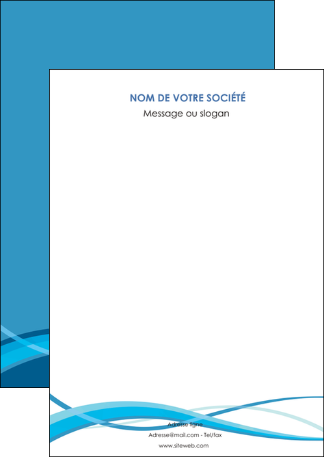 impression flyers bleu couleurs froides fond bleu MLGI58118