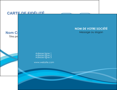 creation graphique en ligne carte de visite bleu couleurs froides fond bleu MIF58124
