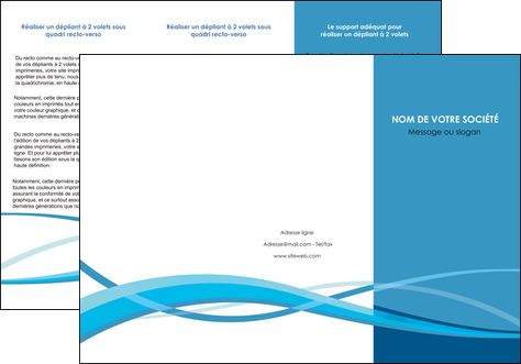 modele depliant 3 volets  6 pages  bleu couleurs froides fond bleu MLGI58142