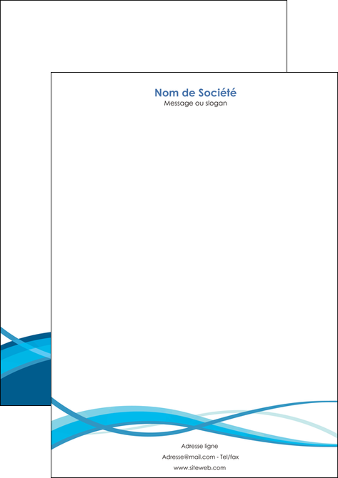 imprimer tete de lettre bleu couleurs froides fond bleu MFLUOO58148