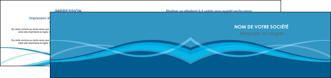 impression depliant 2 volets  4 pages  bleu couleurs froides fond bleu MFLUOO58152