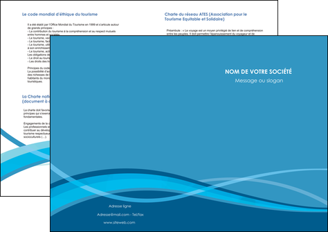 creation graphique en ligne depliant 2 volets  4 pages  bleu couleurs froides fond bleu MFLUOO58156