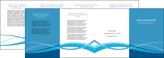 maquette en ligne a personnaliser depliant 4 volets  8 pages  bleu couleurs froides fond bleu MIF58158