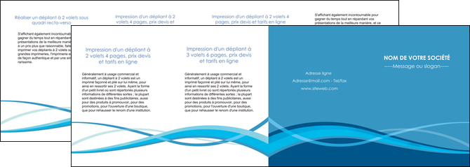 modele depliant 4 volets  8 pages  bleu couleurs froides fond bleu MLGI58164