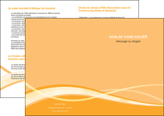 modele en ligne depliant 2 volets  4 pages  orange pastel fond pastel tendre MID58182