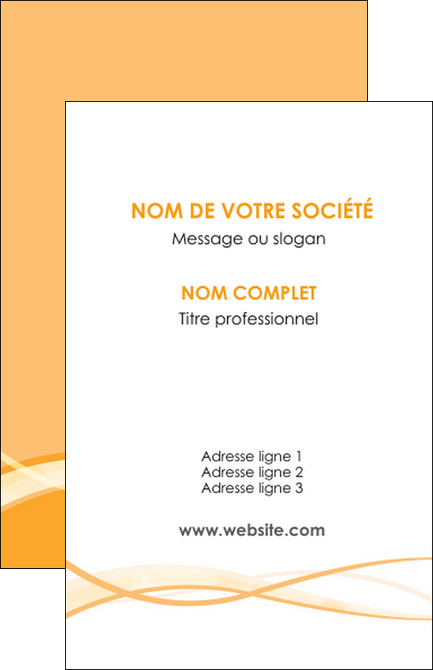 exemple carte de visite orange pastel fond pastel tendre MID58186