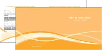 creation graphique en ligne depliant 2 volets  4 pages  orange pastel fond pastel tendre MID58206