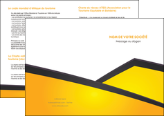 cree depliant 2 volets  4 pages  jaune fond jaune colore MLIGCH58286