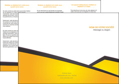 personnaliser maquette depliant 3 volets  6 pages  jaune fond jaune colore MLIGCH58306