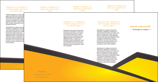 cree depliant 4 volets  8 pages  jaune fond jaune colore MLIP58328
