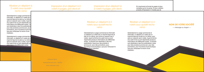 impression depliant 4 volets  8 pages  jaune fond jaune colore MLIP58330