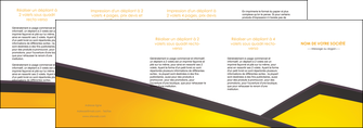 impression depliant 4 volets  8 pages  jaune fond jaune colore MLIGCH58330