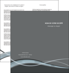 faire depliant 2 volets  4 pages  gris fond gris vecteur MLGI58370