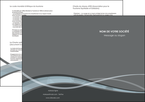 imprimerie depliant 2 volets  4 pages  gris fond gris vecteur MLGI58382