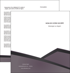 modele en ligne depliant 2 volets  4 pages  violet noir courbes MLIGBE58422
