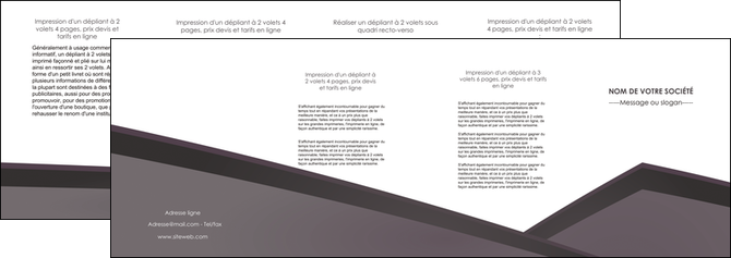 cree depliant 4 volets  8 pages  violet noir courbes MLGI58436